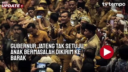 Gubernur Jawa Tengah Tak Setuju Anak Bermasalah Dikirim ke Barak Militer