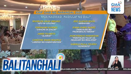 Ilang manunulat at personalidad sa Panitikan, kinilala sa KWF Gabi ng Parangal 2025 | Balitanghali