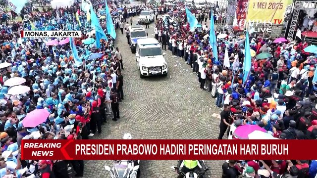 [FULL] Momen Presiden Prabowo Tinggalkan Monas & Bagikan Kaos ke Warga Usai Hadiri May Day 2025