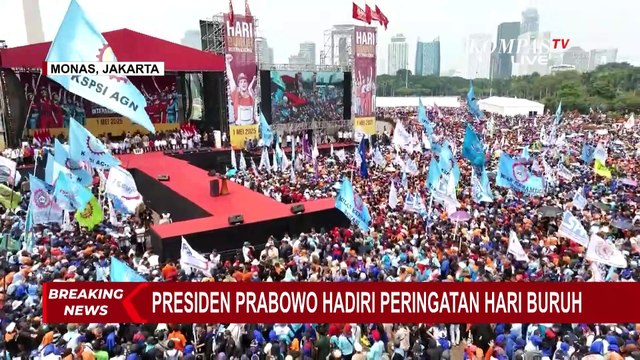 [FULL] Poin Penting Pidato 'Berapi-Api' Presiden Prabowo Hadiri May Day 2025 di Monas Jakarta