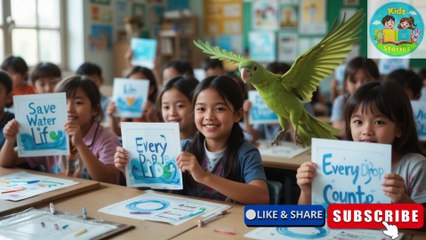 Episode 2 |Green Parrot Ki Pani Bachao Muhim 🦜 | Urdu Kids Cartoon Story | Water Saving Moral Story