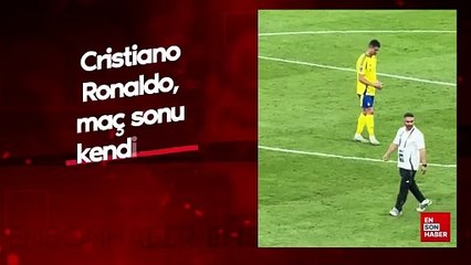 Cristiano Ronaldo, maç sonu kendisiyle tartıştı