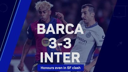 Yamal stars as Barcelona and Inter draw UCL thriller