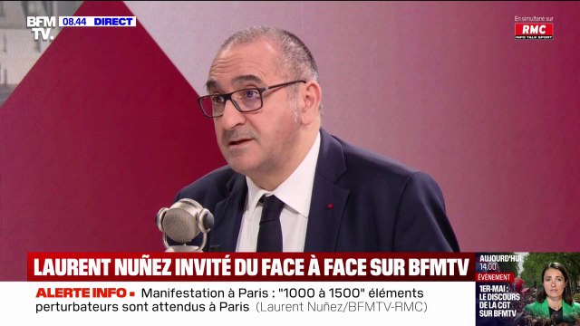 Manifestation du 1er-mai à Paris: Il n'y a aucun risque [...] elle sera paisible dans les cortèges syndicaux , assure Laurent Nuñez