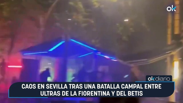 Caos en Sevilla tras una batalla campal entre ultras de la Fiorentina y del Betis