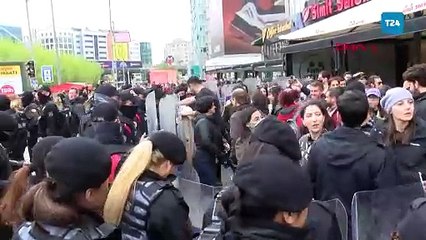 Şişli’den Taksim’e yürümek isteyen vatandaşlara polis müdahalesi; gözaltılar var!