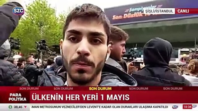 Şişli'de Taksim'e yürümek isteyen grup polis tarafından ablukaya alındı