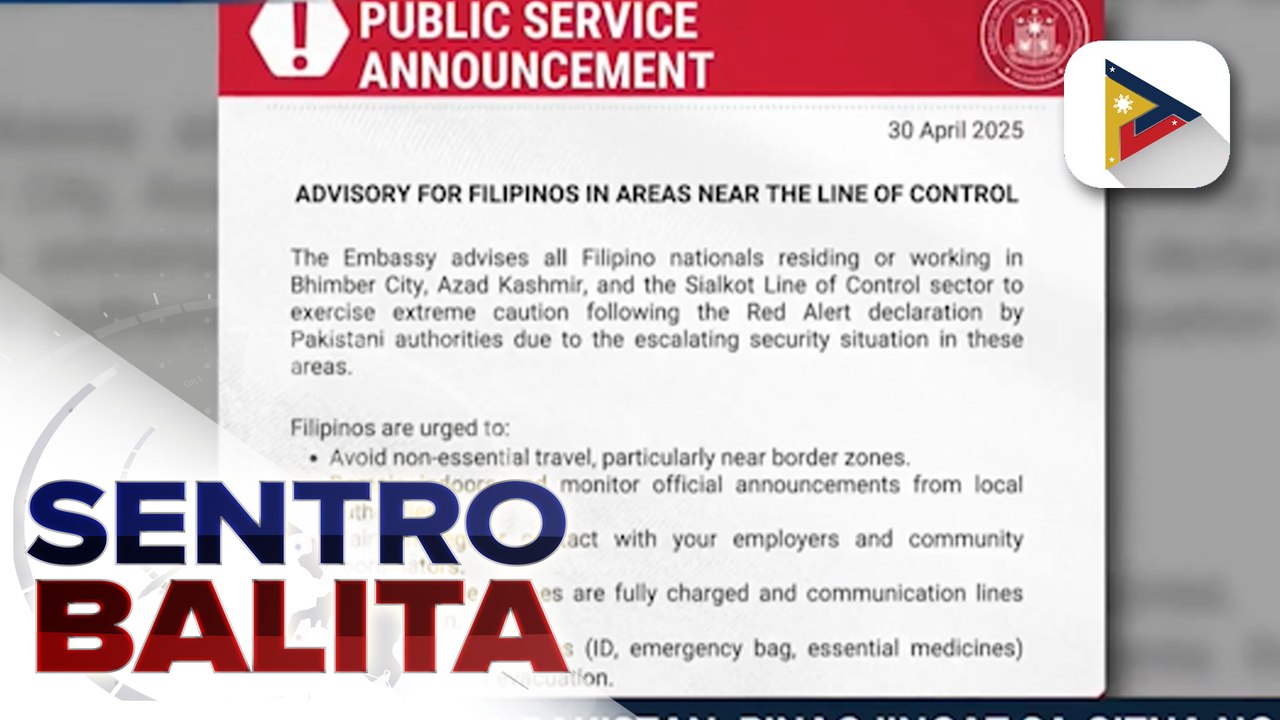 Mga Pilipino sa Pakistan, pinag-iingat sa gitna ng tumitinding tensiyon sa pagitan ng Pakistan at India