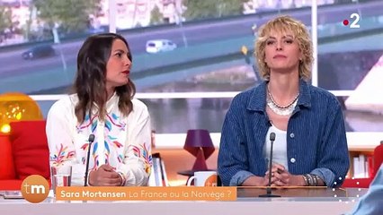 Sara Mortensen invitée de "Télématin" sur France 2.
