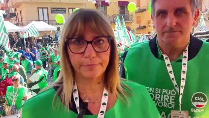 Intervista Fumarola CISL alla manifestazione del 1. Maggio a Casteldaccia