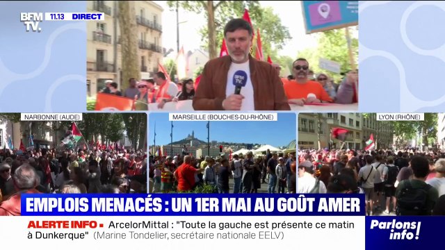 1er-Mai: les salariés de STMicroelectronics, dont la direction souhaite supprimer 1.000 postes, en tête du cortège à Tours