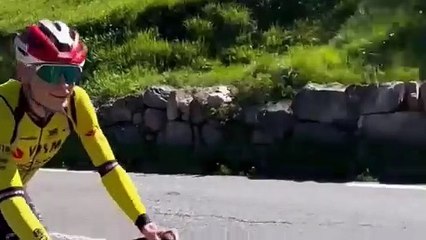 Cycling - Tour de France 2025 - Jonas Vingegaard doing the recons of the Tour de France stages