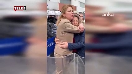 CHP'li Asu Kaya muhtar gözaltına alınmasın diye sımsıkı sarıldı
