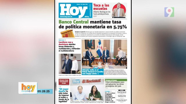 Titulares prensa dominicana jueves 01 de mayo 2025 | Hoy Mismo