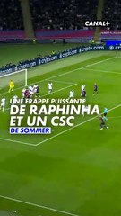 Raphinha a cassé la barre transversale sur ce but - Ligue des Champions 2024-25
