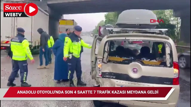 Anadolu Otoyolu'nda son 4 saatte 7 trafik kazası meydana geldi