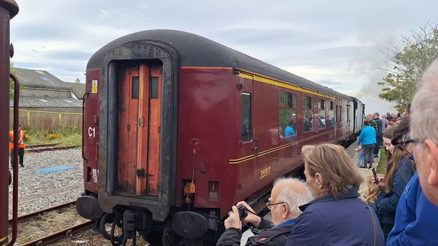 North Highland Explorer steam train at Wick railway station 3