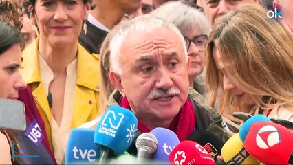 UGT y CCOO convierten el 1-M en un ataque a Ayuso, Trump y Milei tras regarlos Sánchez con 32 millones