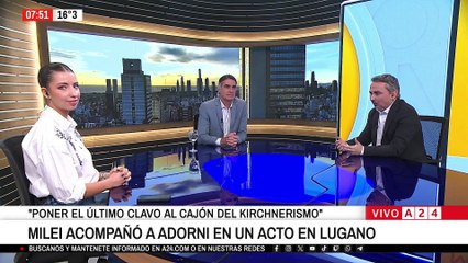 Javier Milei y Manuel Adorni: Acto en Lugano