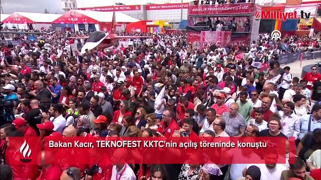 Bakan Kacır, TEKNOFEST KKTC'nin açılış töreninde konuştu