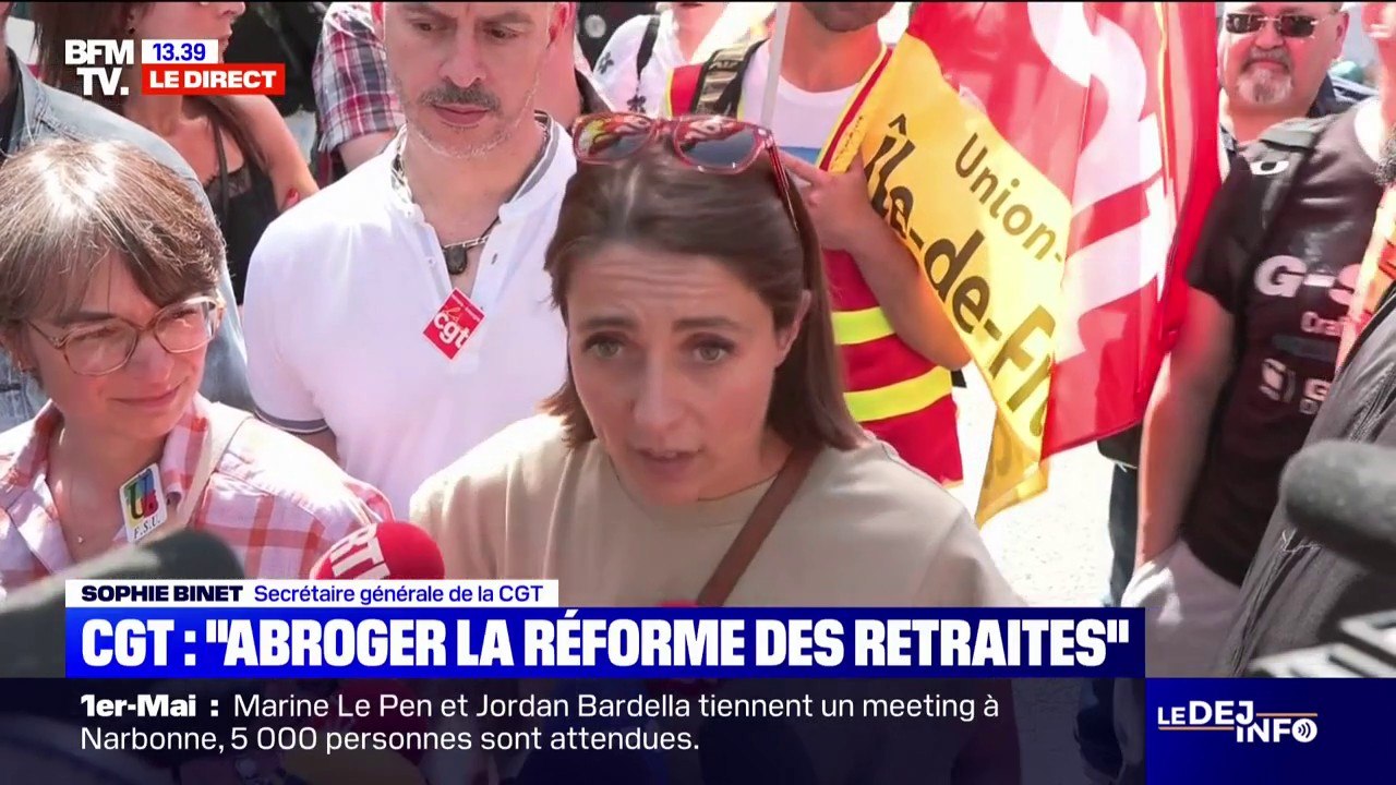 Loi sur le travail le 1er mai: "C'est un danger pour les travailleurs et les travailleuses", déclare Sophie Binet