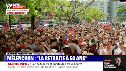 Jean-Luc Mélenchon lors de son meeting du 1er mai 2025: "Le racisme est l'invention des puissants pour diviser le peuple"