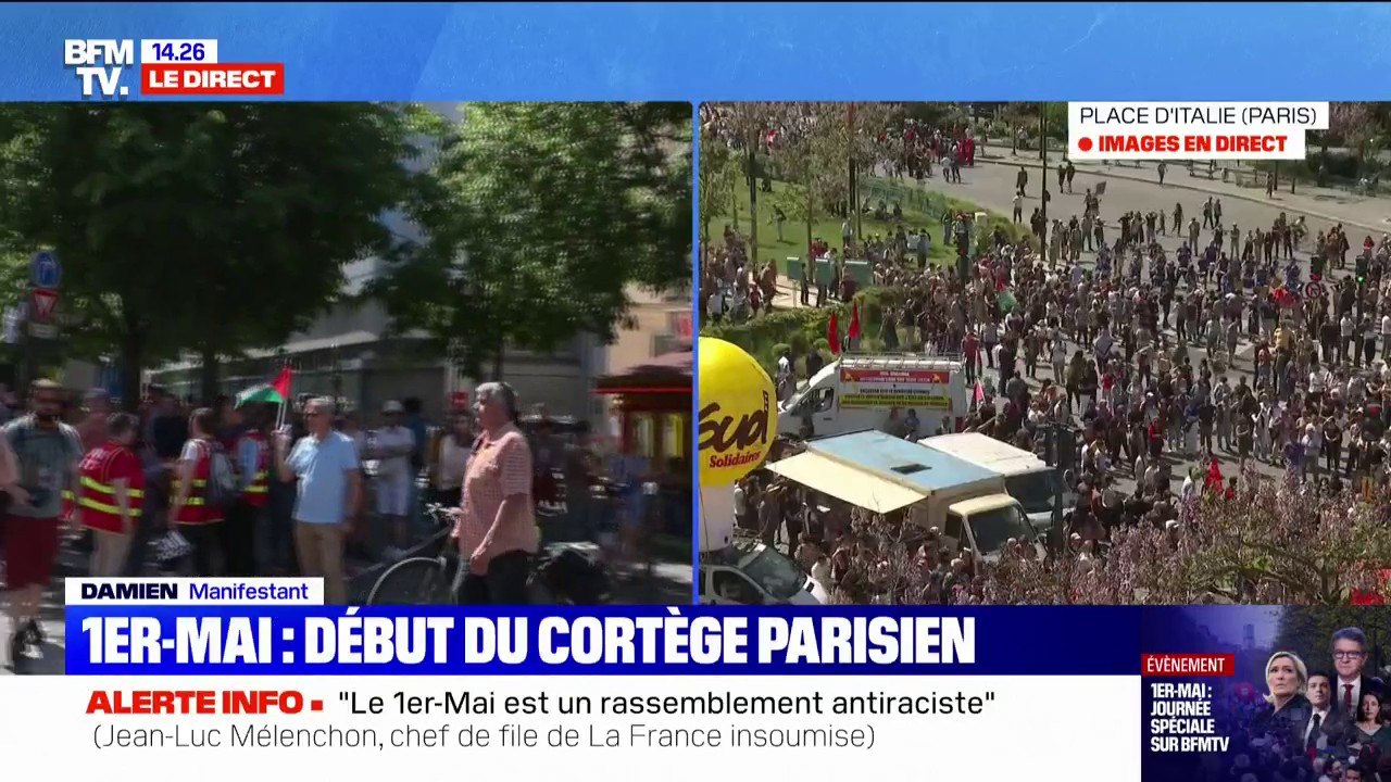 Manifestation du 1er-Mai: le cortège parisien s'élance
