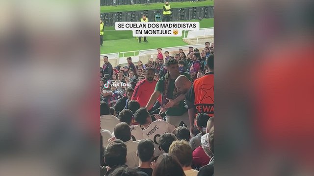 Dos aficionados entran a Montjuïc con la camiseta del Madrid: lo que ocurre después indigna a muchos