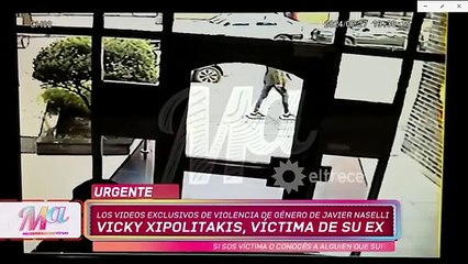El video de la violenta agresión de Javier Naselli a Vicky Xipolitakis al lado de su hijo