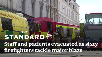 Staff and patients evacuated as sixty firefighters tackle major blaze at St Mary’s Hospital in Paddington