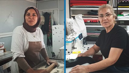 Depremzede kadınlar, 1 Mayıs’ta da mesaiye devam etti
