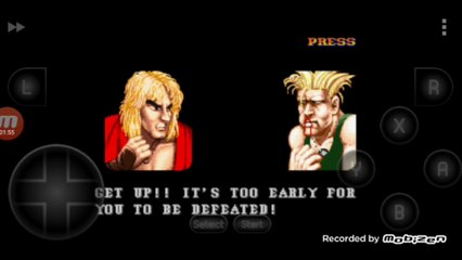 Street Fighter II Turbo: Hyper Fighting Ken vs Guile luta completa