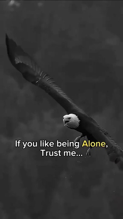 If you liked being alone,trust me you're powerful person..