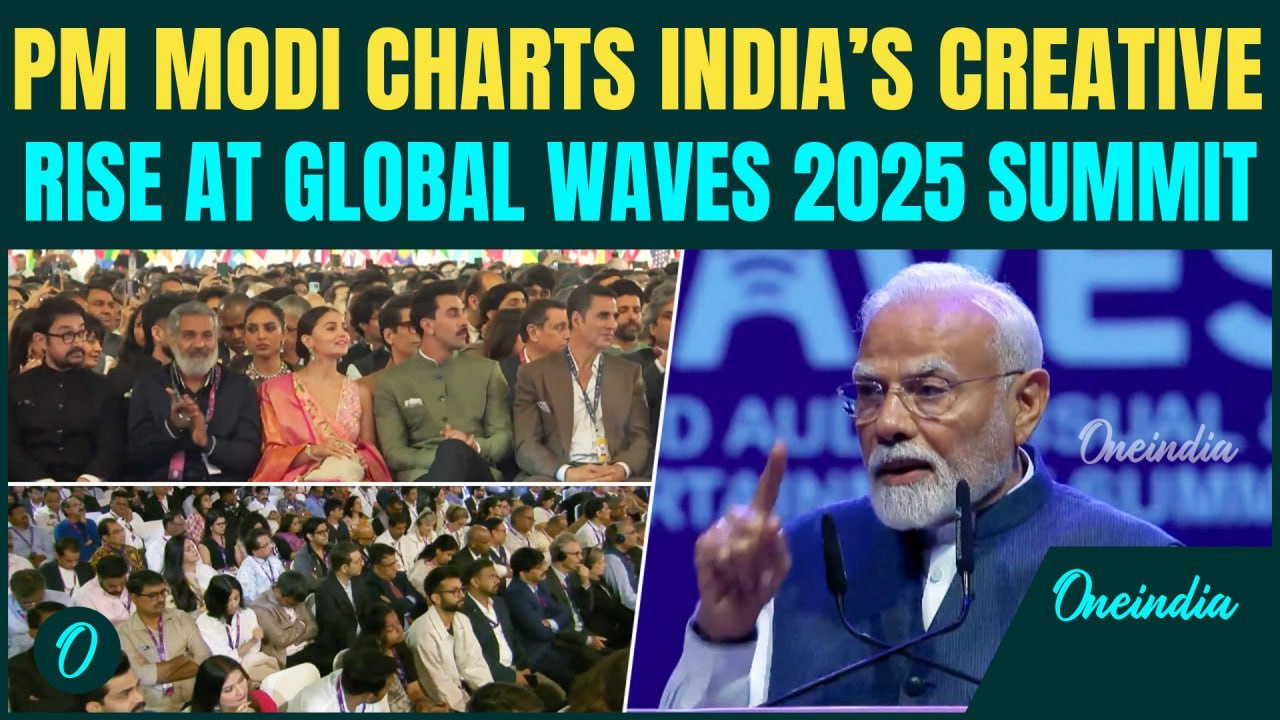 WAVES 2025: PM Modi Heralds India’s Creative Century, Eyes $50 Billion Global Industry Role