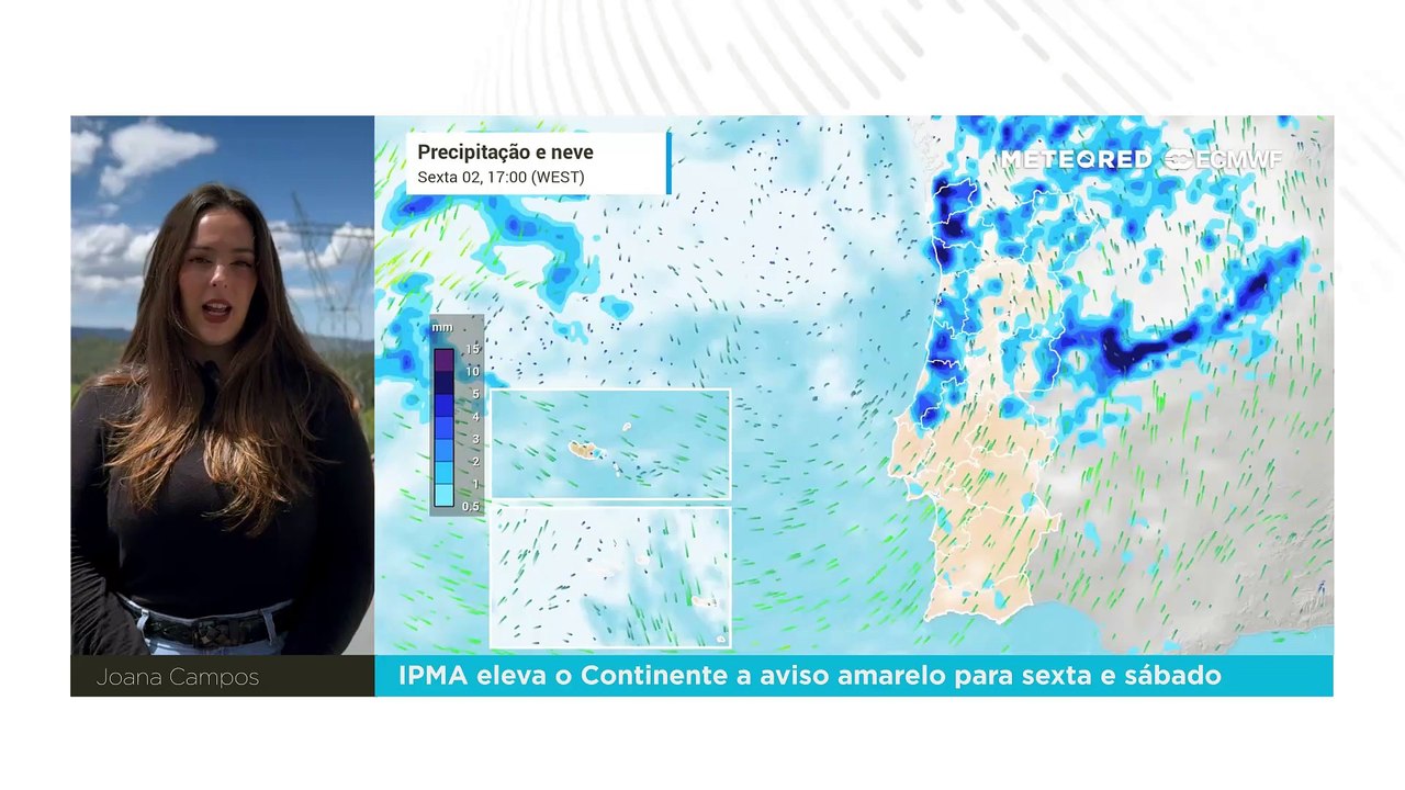 IPMA eleva o Continente a aviso amarelo para sexta e sábado