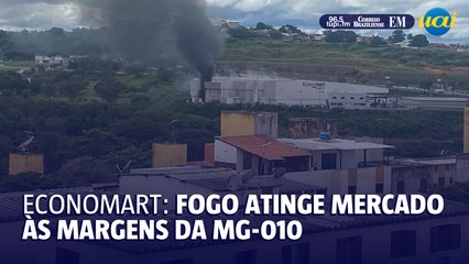 Fogo atinge supermercado às margens da MG-010
