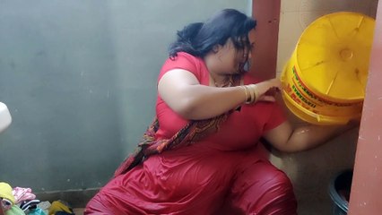 Wash Clothes By Hand Home Women | desi girl | village girl