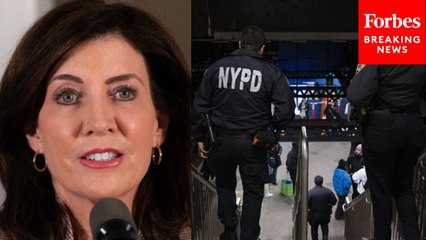 New York Governor Kathy Hochul Holds Press Briefing On Subway Crime