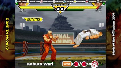 RYO SAKAZAKI MOVE LIST - Capcom vs. SNK 2 (CVS2)