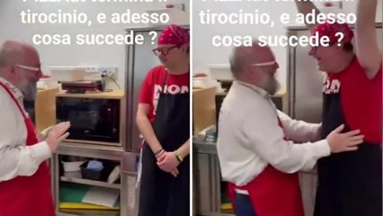 Il primo maggio a «Pizzaut»: la felicità del ragazzo che viene assunto