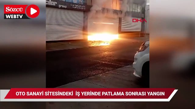 Diyarbakır’da, oto sanayi sitesindeki bir iş yerinde patlama sonrası yangın