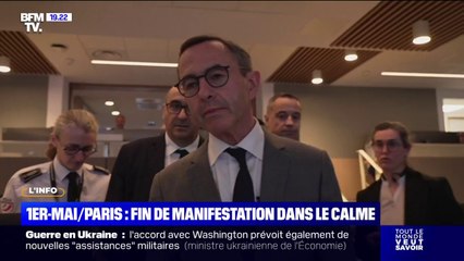 1er-mai: "La manifestation s'est mieux déroulée que ce que l'on pouvait craindre", affirme Bruno Retailleau