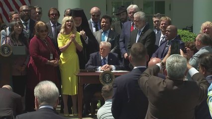 Emotional 'Amazing Grace' Performance in Rose Garden with Trump and Faith Leaders