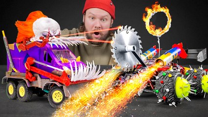 🚗 New Supercars vs. Creepy Clown Truck! 🤡💥 Who Survives the Monster Auto Battle?