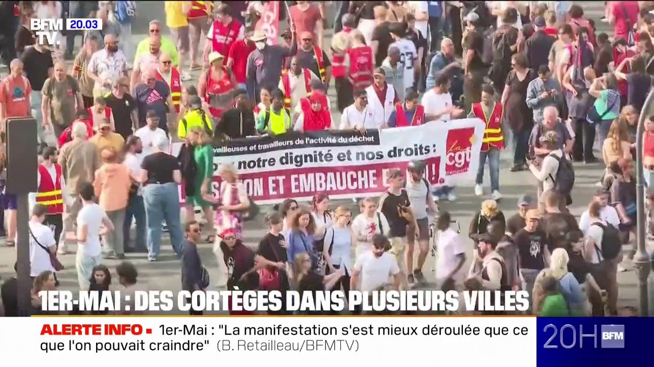 Manifestations du 1er-mai: des cortèges dans plusieurs villes en France