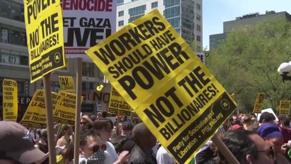 NYC Labor Protest Roars: Free Palestine, end Genocide