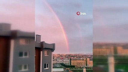 İstanbul’da gökkuşağı ve günbatımı mest etti