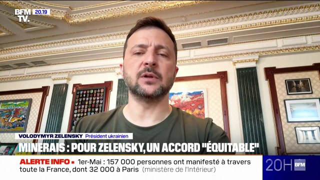 Minerais ukrainiens: Volodymyr Zelensky juge véritablement équitable l'accord signé avec les États-Unis