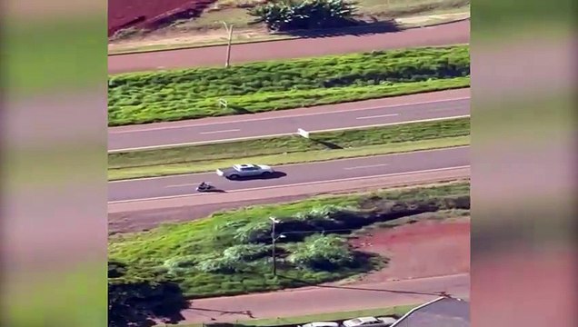 Com apoio do Falcão 12 , PM recupera caminhonete Hilux roubada; veja as imagens aéreas