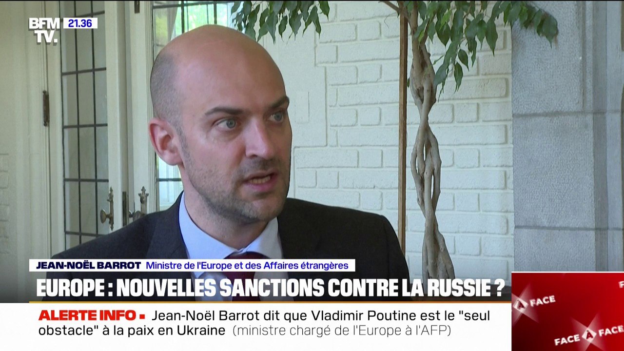 Guerre en Ukraine: "Le seul obstacle à la paix en Ukraine, c'est Vladimir Poutine", estime Jean-Noël Barrot